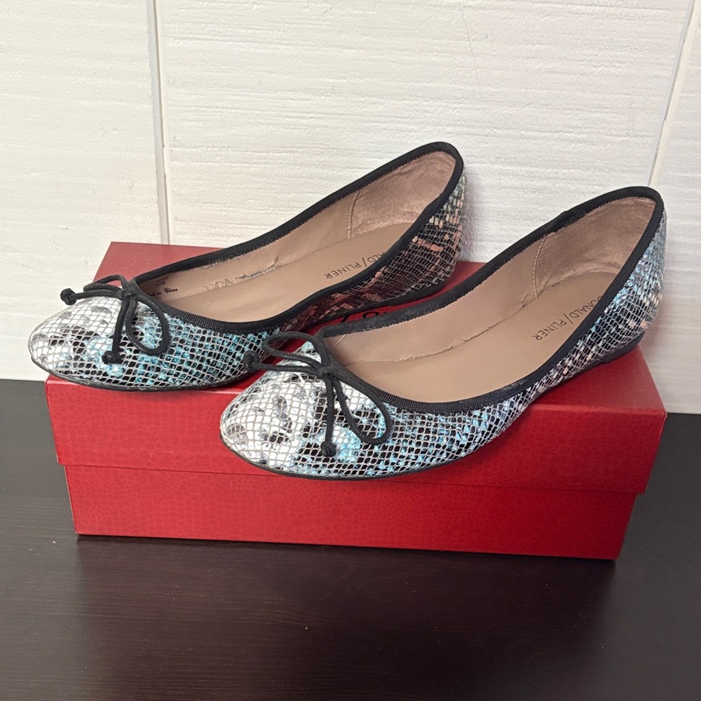 Donald Pliner Parke Multi-color Snake Print Ballet Flats
